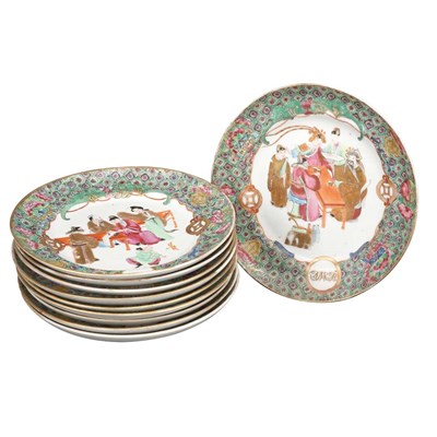 Lot 192 - Set of Ten Canton Famille Rose Porcelain...