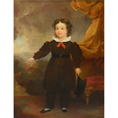 Lot 3 - American School 19th Century Portrait of a Boy...