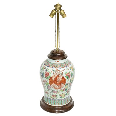 Lot 540 - Chinese Famille Rose Porcelain Jar Mounted as...