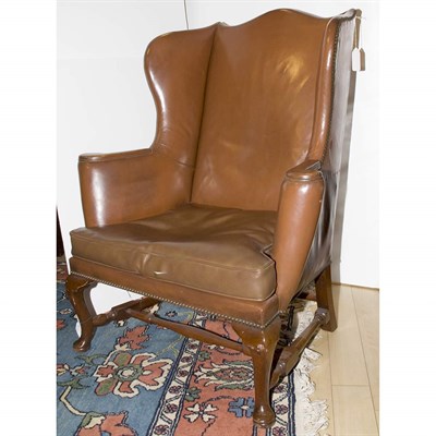 Lot 578 - Georgian Style Mahogany Wing Chair