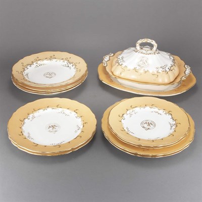 Lot 343 - English Porcelain Dessert Service Probably...