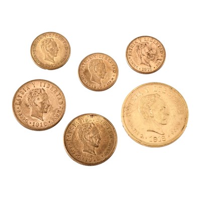 Lot 1054 - Cuba, 1915 to 1916, 2, 5 and 10 Pesos, Fr. 3,4,...