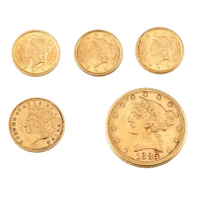 Lot 1184 - $1 and $5 Gold Coin Group Comprising 1852 $1...