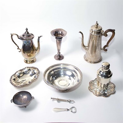 Lot 1343 - Group of Seven Silver Table Articles; Together...