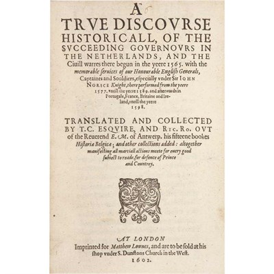 Lot 156 - [ELIZABETHAN LITERATURE] METEREN, EMMANUEL VAN....