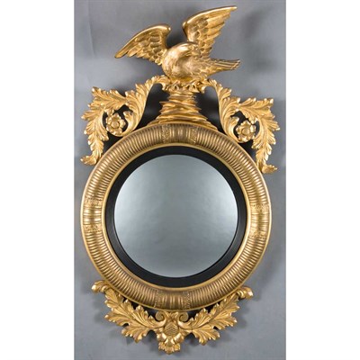 Lot 254 - Federal Style Gilt-Wood and Composition Convex...
