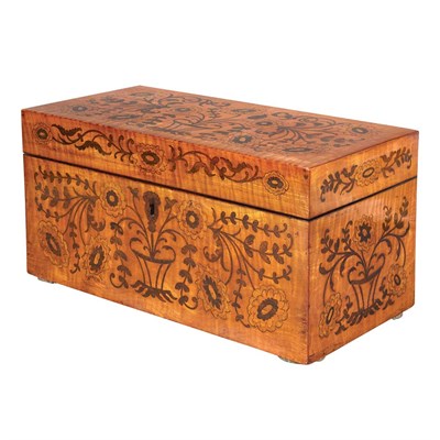 Lot 346 - George III Satinwood and Rosewood Marquetry...