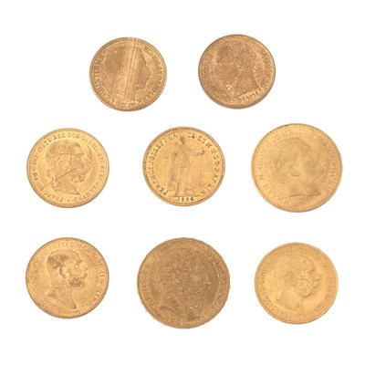 Lot 1097 - Europe and Scandinavia, Group of Eight Gold...