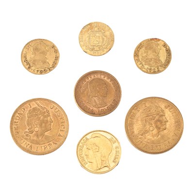 Lot 1102 - Americas, Group of Seven Gold Coins Comprising...
