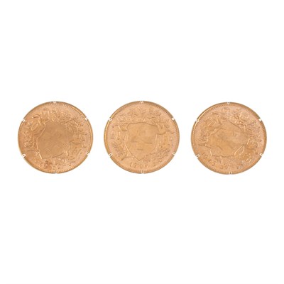 Lot 1091 - Switzerland, 1949 20 Francs Gold Gem Brilliant...