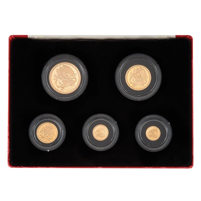 Lot 1077 - Isle of Man, 1987 Gold Set of Five Coins...