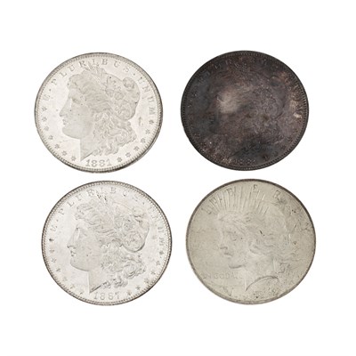 Lot 1172 - Morgan and Peace Dollar Group of thirty Coins...
