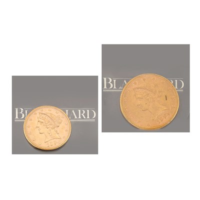 Lot 1189 - 1894 $5 and $10 Liberty Head Borderline...