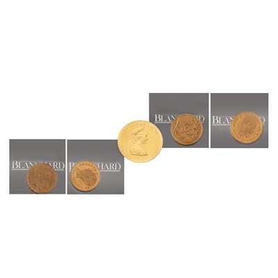 Lot 1094 - Foreign Gold Coin Group Selection of five gold...