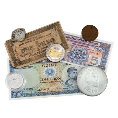 Lot 1100 - Foreign Coin and Bank Note Group Eclectic mix...
