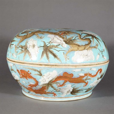 Lot 589 - Chinese Enameled and Turquoise Glazed...