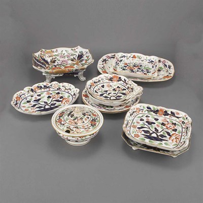 Lot 370 - English Porcelain Partial Dinner Service...