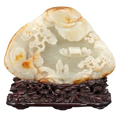 Lot 698 - Chinese Celadon Jade Boulder 19th/20th Century...