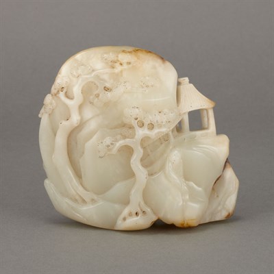 Lot 545 - Chinese White Jade Boulder Late Qing Dynasty...