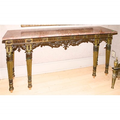 Lot 190 - Neoclassical Style Painted and Parcel Gilt...