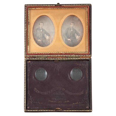Lot 38 - [STEREOSCOPY] Daguerreotype stereo pair, a...
