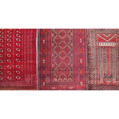Lot 1635 - Three Turkoman Rugs Afghanistan, contemporary...