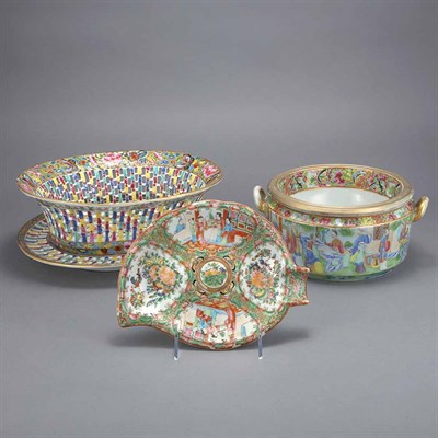 Lot 195 - Group of Canton Famille Rose Porcelain...