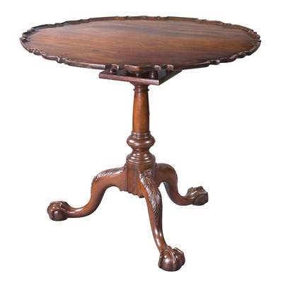 Lot 137 - Chippendale Mahogany Tilt-Top Tea Table...