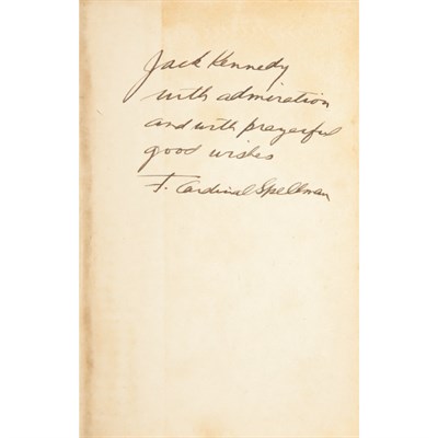 Lot 75 - [KENNEDY, JOHN FITZGERALD] SPELLMAN, FRANCES...
