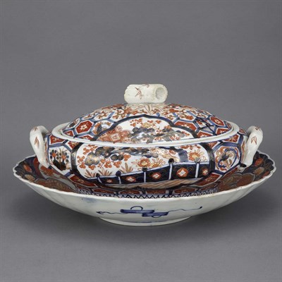 Lot 1419 - Japaneses Imari Porcelain Tureen; Together...