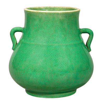 Lot 405 - Chinese Green Glazed Porcelain Vase Late 18th...