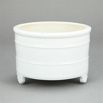 Lot 380 - Chinese Dehua Censer 18th Century Of straight...