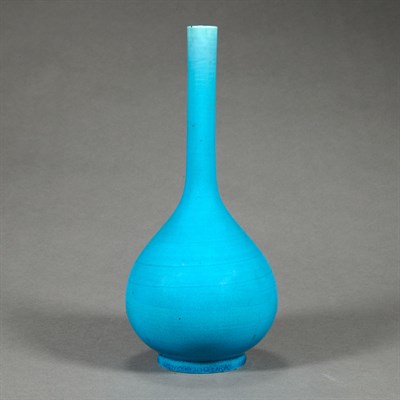 Lot 291 - Chinese Turquoise Glazed Porcelain Vase Late...