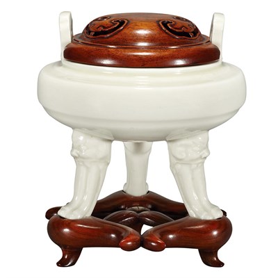 Lot 369 - Chinese Dehua Glazed Porcelain Censer...