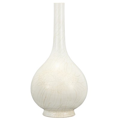 Lot 409 - Chinese White Glazed Soft Paste Porcelain Vase...