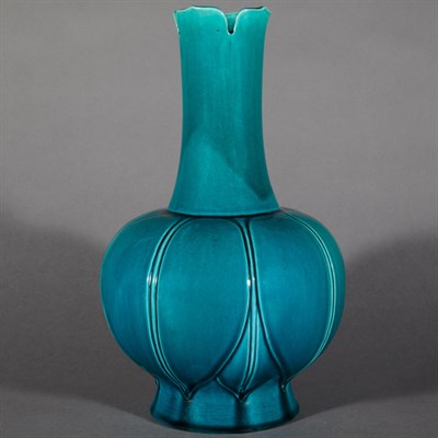 Lot 366 - Chinese Turquoise Glazed Porcelain Vase 19th...