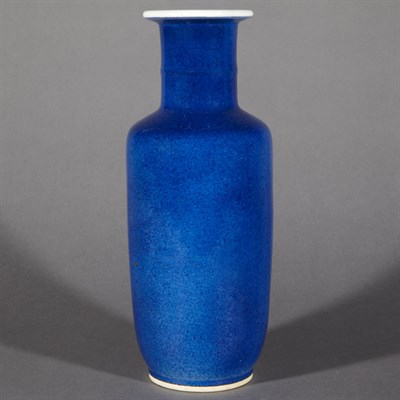 Lot 301 - Chinese Powder Blue Glazed Porcelain Rouleau...