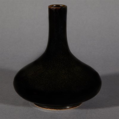 Lot 358 - Chinese Mirror Black Glazed Porcelain Bottle...