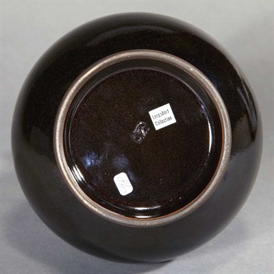 Lot 297 - Chinese Black Glazed Porcelain Bottle Vase...