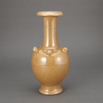 Lot 299 - Chinese Light Brown Iridescent Glazed Vase...