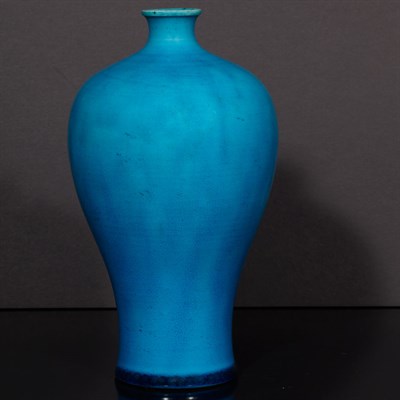 Lot 444 - Chinese Turquoise Glazed Porcelain Vase...