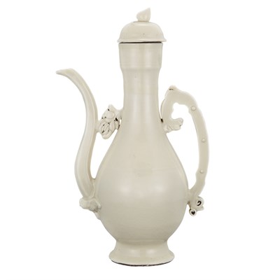 Lot 426 - Chinese White Glazed Porcelain Ewer 18th...