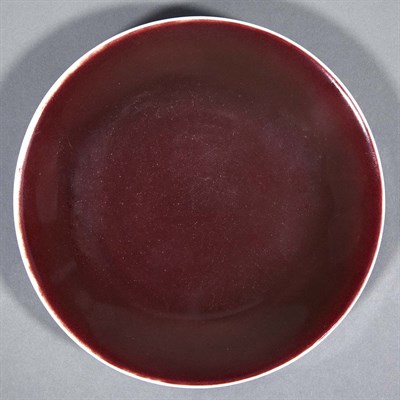 Lot 422 - Chinese Liver Red Glazed Porcelain Dish...