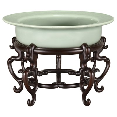 Lot 295 - Chinese Celadon Glazed Porcelain Brushwasher...