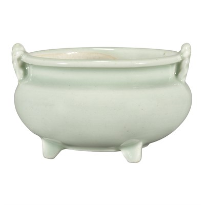 Lot 421 - Chinese Celadon Glazed Porcelain Censer 18th...