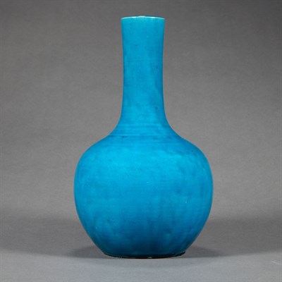 Lot 390 - Chinese Turquoise Glazed Porcelain Bottle Vase...