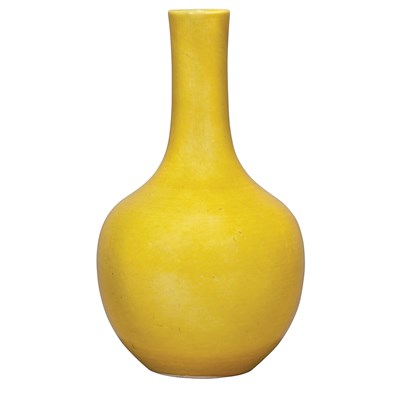 Lot 408 - Chinese Yellow Enameled Porcelain Vase 18th...