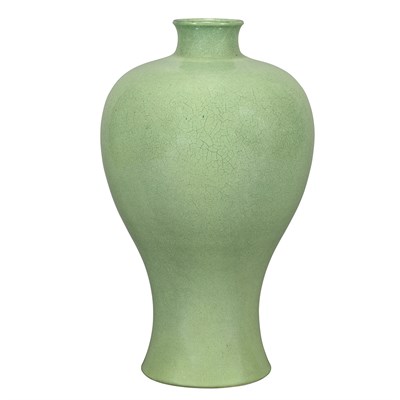 Lot 391 - Chinese Green Glazed Meiping 18th Century The...