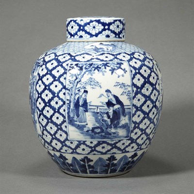 Lot 367 - Chinese Blue and White Glazed Porcelain...