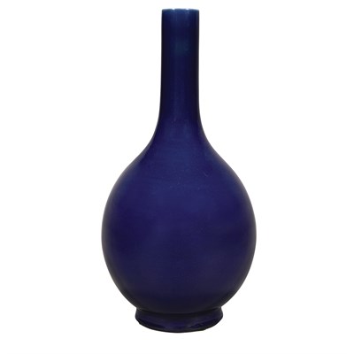 Lot 288 - Chinese Cobalt Blue Glazed Porcelain Vase...